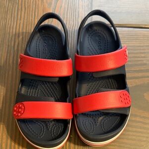 CROCS Kids Navy and Red Sandals